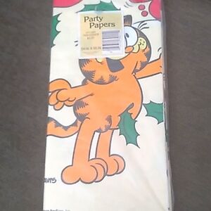 Vintage 1978 Gibson greetings Garfield tablecover